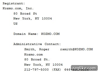 Yeni Kozmo.com eski Kozmo.com'un alan adını nasıl ele geçirdi? 3 kozmo-reg