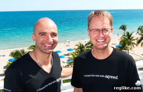 Agreed.com Unveils Innovative Escrow Platform 3 Ammar Kubba and I sporting our Agreed t-shirts at the TRAFFIC conference in Ft. Lauderdale.