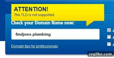 Domain Search Advances, New TLDs Still on Hold 3 1&1 Unsupported Domain Search