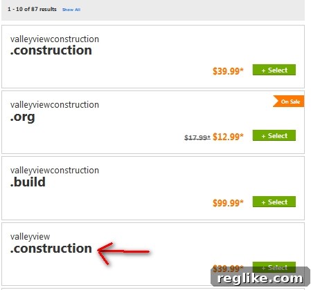 Enhanced Domain Discovery at Select Registrars 2 GoDaddy Domain Search Results for Valleyview Construction