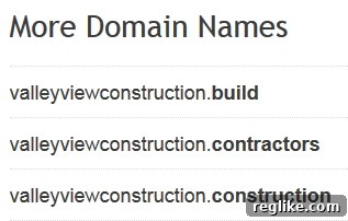 Enhanced Domain Discovery at Select Registrars 5 eNom Domain Search Results for Valleyview Construction - More TLDs