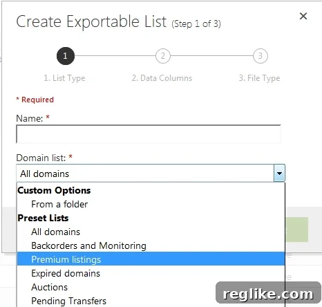 How to Seamlessly Migrate GoDaddy Premium Listings to Afternic 3 GoDaddy Export List Configuration