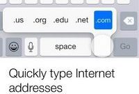 iOS 8 Keyboard Shortcuts for TLDs