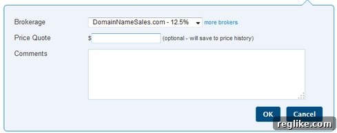 Strategic Lead Allocation for DomainNameSales Success 4 DomainNameSales.com Assign Broker Pop-up Box