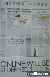 The .ooo Domain Name Takes Center Stage on Times of India's Front Page 2 times-of-india-ooo