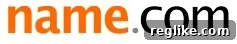 Name.com Name.com logo with its characteristic orange branding, symbolizing reliability in domain registration.