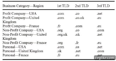 GoDaddy Pursues Patent for Contextual Domain Recommendations 2 GoDaddy Targeted Domain Search Example: Popular TLDs by Company Type