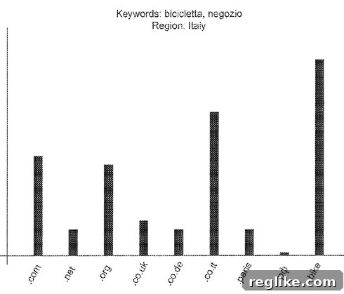 GoDaddy Pursues Patent for Contextual Domain Recommendations 4 GoDaddy Targeted Domain Search Example: Location and Category Data for 'bicicletta negozio' in Italy