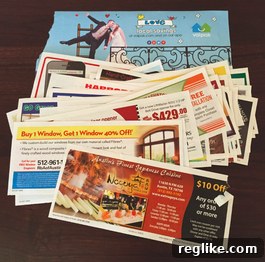 Domain Name Strategies on ValPak Coupons 2 Valpak coupon mailer showing domain names