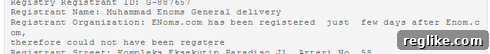 eNom Acquires eNoms.com, Registrant Attempts Whois Message 2 enoms whois