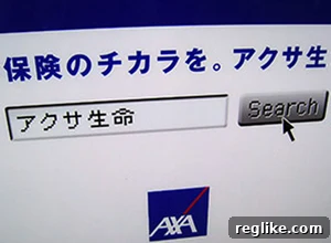 japanese-search Japanese search advertisement showing a search box with text