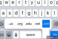 iOS 9 Removes Com Default on iPad