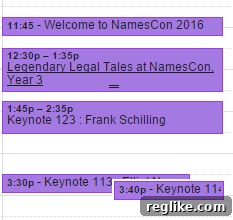Streamline Your NamesCon Schedule with Sched 6 Verify your NamesCon schedule in your calendar, noting time zone differences