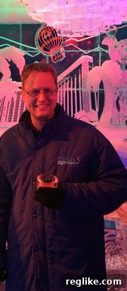Attendees at the Public Interest Registry's .Org Ice Bar party, a unique networking event.