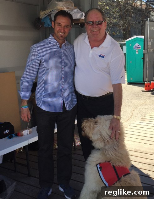 Braden Pollack, Bill McClure and his dog.