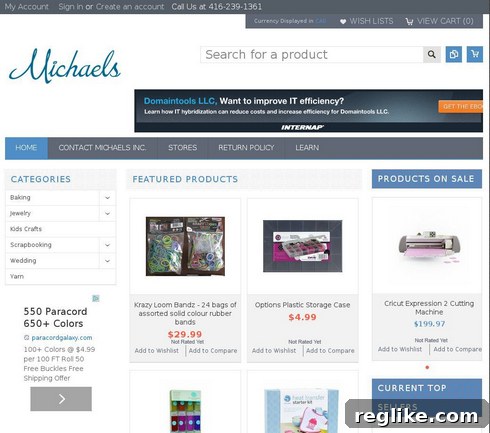 Namesake Domain: Michaels Loses Michaels.ca to Retailer 2 Photo: Screenshots.com