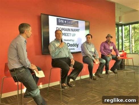 DNSeattle The Highlights Reel 4 Panelists discussing domain name liquidity and market trends.