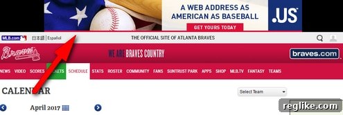.US Rebooted: New Policies and Marketing Signal Growth 3 .Us ad on Braves.com. The ad links to an MLB-branded page on About.us.