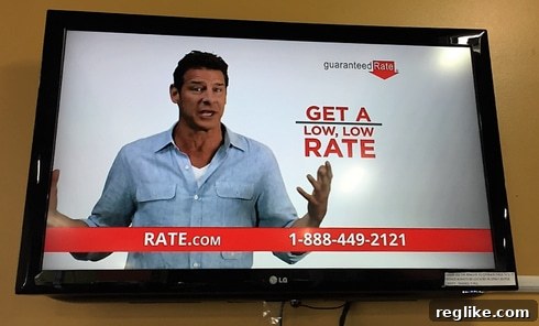 Rate.com Shines on Screen 2 Rate.com domain name prominently featured in a TV commercial for Guaranteed Rate