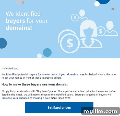 Seo : Don't Miss Out on Potential Domain Sales: Responding to Sedo Buyer Inquiries 2 Sedo Email Example: Buyers Identified