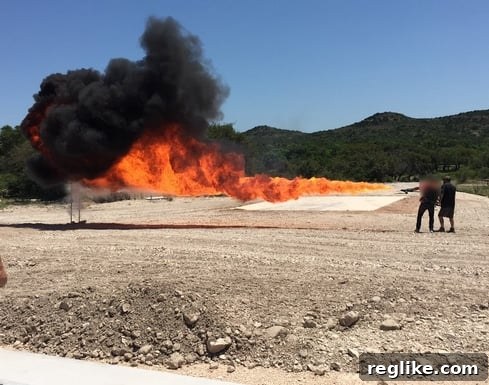 Brent Oxley HostGator Domains Tanks Unexpected Passions 4 A person operating a flamethrower, sending a stream of fire