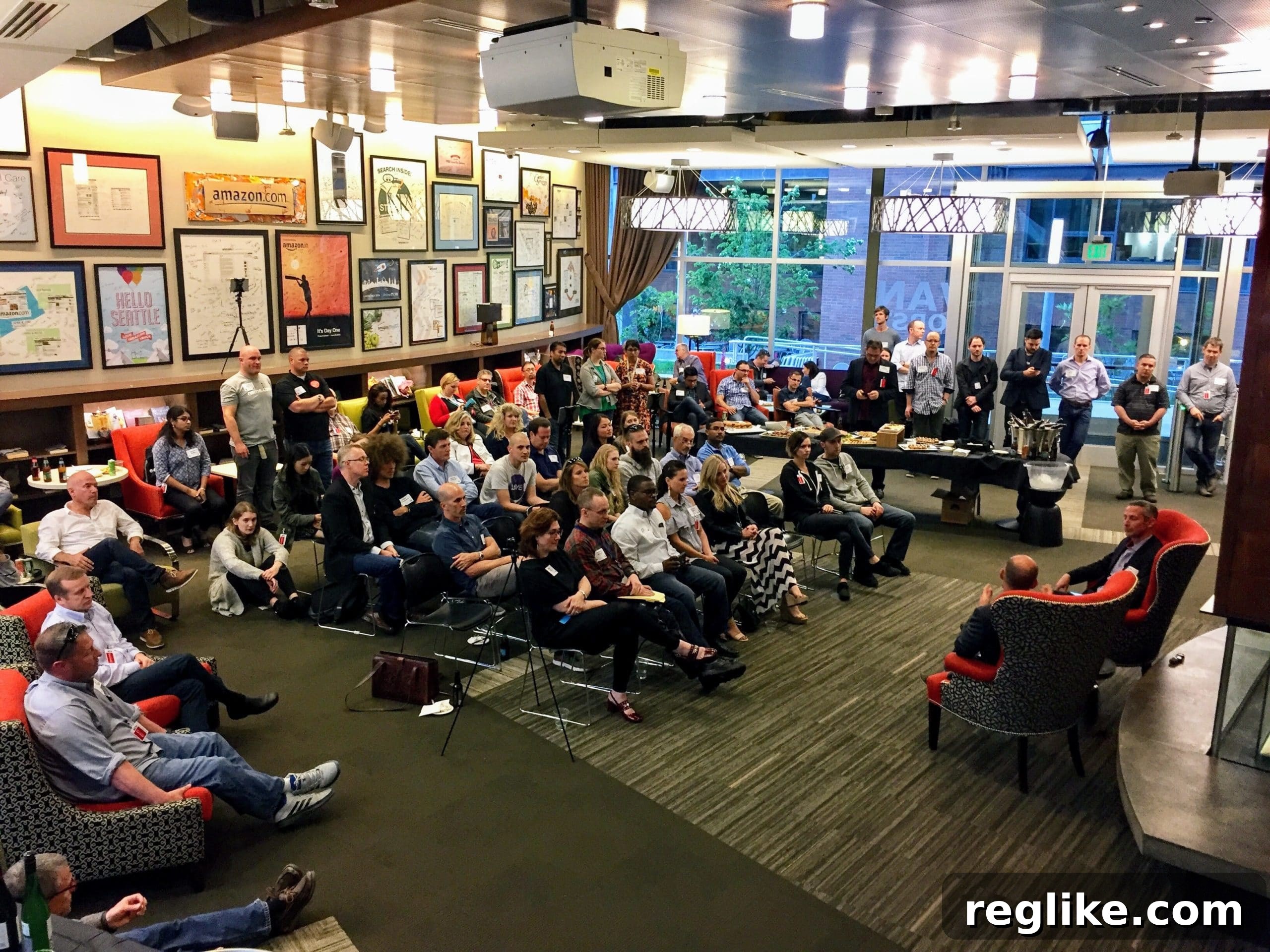 DNSeattle draws a crowd in domaining hotspot 2 The audience listens to Michael Cyger interview Andrew Rosener.