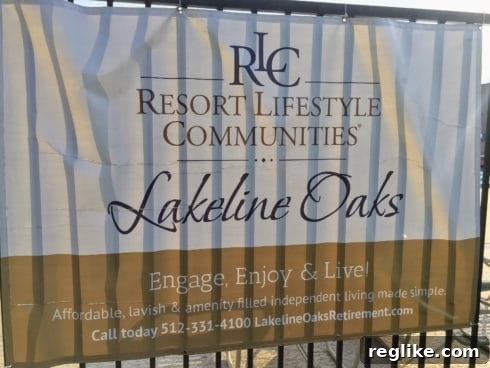 Domain Deliberations by the Pool 4 Lakeline Oaks Retirement banner