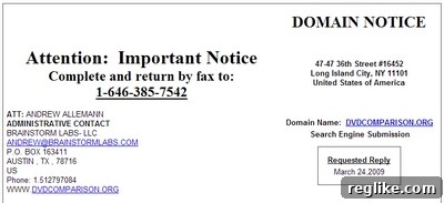 search-registration search-registration scam email screenshot