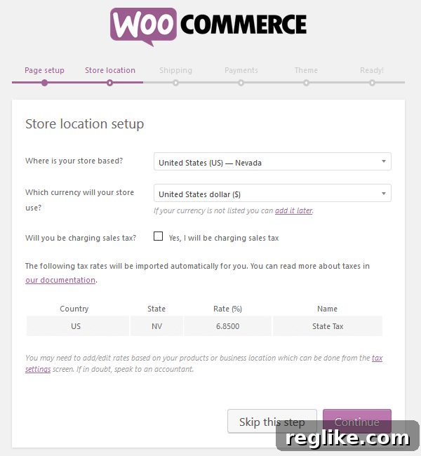 Convert Your Existing Domain into an Online Store Using WooCommerce 6 WooCommerce Plugin - Setup Wizard - Store Location
