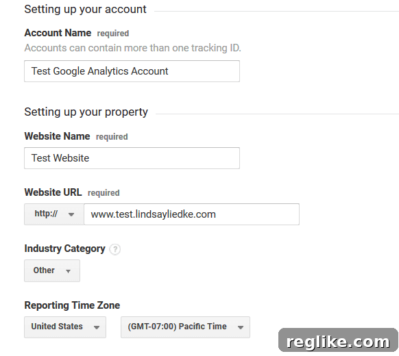 Boost WordPress Insights: Google Analytics Integration 6 Google Analytics - Sign Up - Account Info