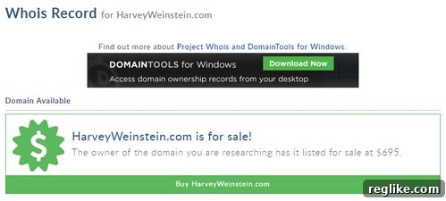 HarveyWeinstein.com Domain Fetches $695 at Auction 2 HarveyWeinstein.com Domain Name Acquired