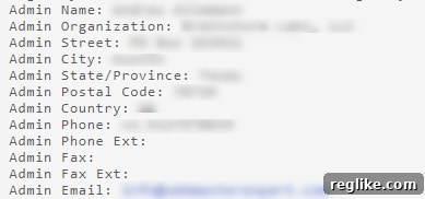Envisioning Public Whois in 2018 2 Example of a heavily redacted Whois record post-GDPR enforcement for EU individuals, showing minimal public information.