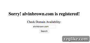 Registered Domain Result
