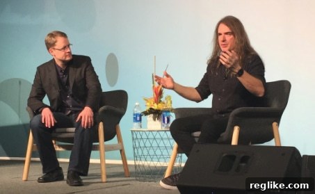 NamesCon Unpacked: My Key Insights 2 Andrew Allemann (left) and David Ellefson at NamesCon 2018