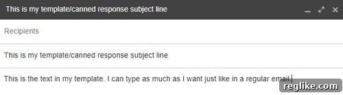 Creating a new Gmail Canned Response