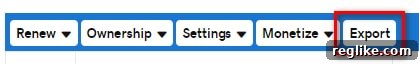 GoDaddy Beta Domain Manager Export Button