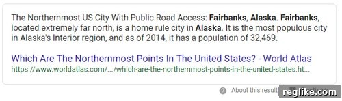 Time to Make Snippeting Opt-Out 2 Example of a Google Search featured snippet providing a direct answer to a user's query, highlighting information from a source website.