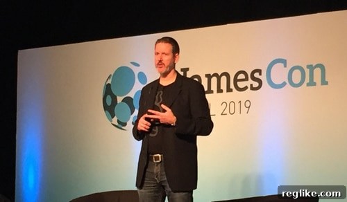 Paul Nicks (GoDaddy) Reveals Top Domain Investing Insights at NamesCon 2 Picture of Paul Nicks keynote at NamesCon.