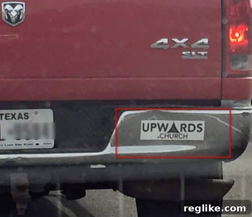 Insights from Recent Domain Activity 3 Red truck with a bumper sticker for upwards.church