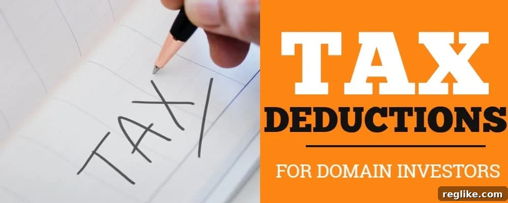 Top 12 Tax Breaks for Domain Investors 2 Image with word Tax and Tax Deductions for domain investors