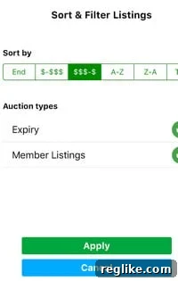 GoDaddy Investor App Unveils Enhanced Filtering Options 2 Screenshot of GoDaddy Investor app filter tool showing sorting and filtering options