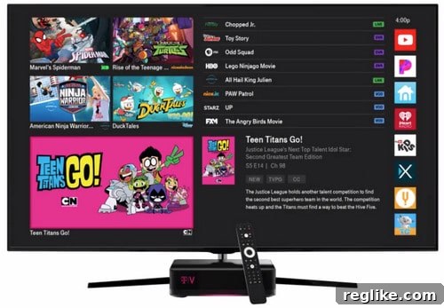 T-Mobile Shields TVision from Criticism 2 TVision by TMobile on a television screen