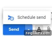 Gmail scheduled send feature screenshot