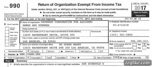 ICANN Discloses Compensation Details in Tax Return 2 ICANN form 990 tax return for Financial Year 2018