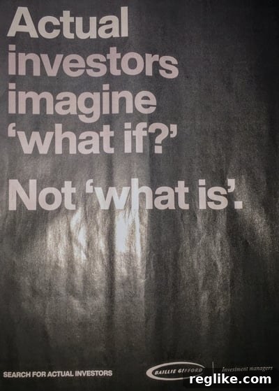 Your Ads Are Sending Visitors to Google Not Your Site 2 Magazine ad for Baillie Gifford Investment Managers from The Economist, with call-to-action Search for Actual Investors