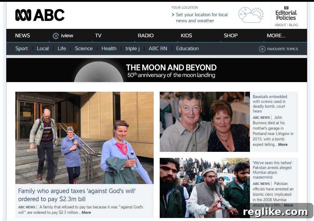ABC Loses Bid for ABC.net Domain 2 Screenshot of ABC.net.au for Australian Broadcasting Corporation