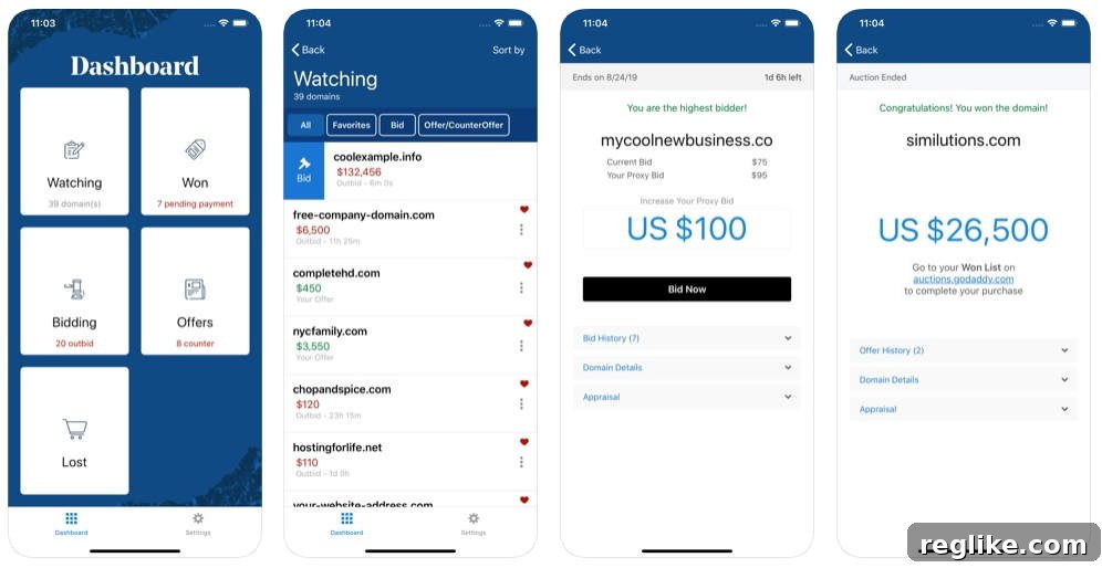 GoDaddy Unveils Enhanced Investor iOS App 2 Screenshots of the new GoDaddy Investor app for iOS - iPhone and iPad
