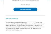 GoDaddy Domain PayPal Invoice Scam