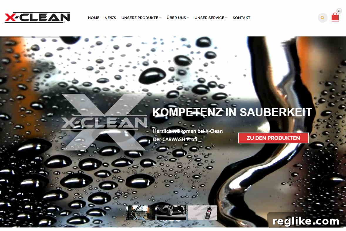 Uniregistry Unleashes End User Domain Sales Bonanza 2 Website screenshot of XClean, a car wash products company