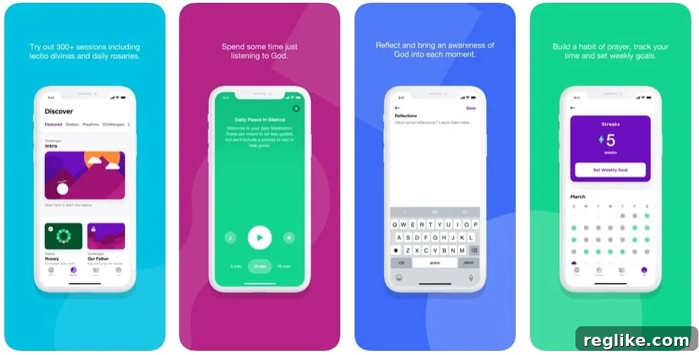 Meditation App Invests $70,000 in .Com Domain 2 Screenshots of the Hallow meditation app for Catholics from the App Store
